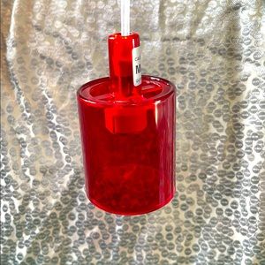 NWT 2 IKEA PABO mini red pendant lights- accent lighting with halogen bulbs